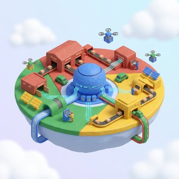 Nano Banana Pro can turn logos into a 3D isometric logistics hub. I tried it with Apple and Microsof