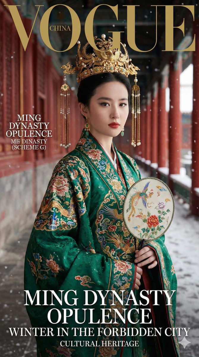 故宫汉服版本,小红书的最爱
帮作者提取了文字版的提示词
Nano Banana Pro Prompt:
生成一张 9:16 竖版「高端时尚杂志封面级」写实照片:以我上传的 FACE_REF S