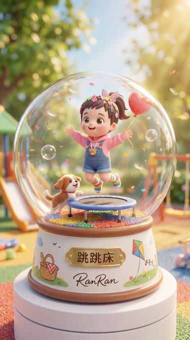 感谢神佬这个ideal,我用来做了我女儿的专属水晶球回忆,也就是图生图啦
这样是不就有商业价值了,无脑@xiaojietongxue
提示词微改了下(可配置部分可自行DIY):
If a refe