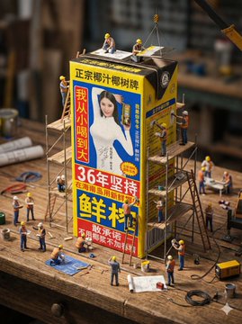 别再发平庸的产品图了！试试这个“巨物化”提示词！ 

这个 AI 商业摄影元提示词，能让你的产品瞬间变身为一个宏大的工程奇迹！

灵感来源：@Yaseenk7212老师的作品，我把他的几个提示词改成了